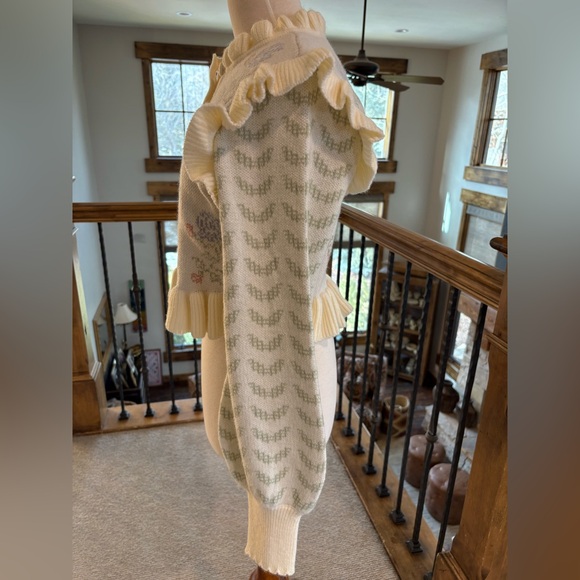 NWT Mable Floral Ruffle Print Cardigan Sz S - Picture 7 of 9